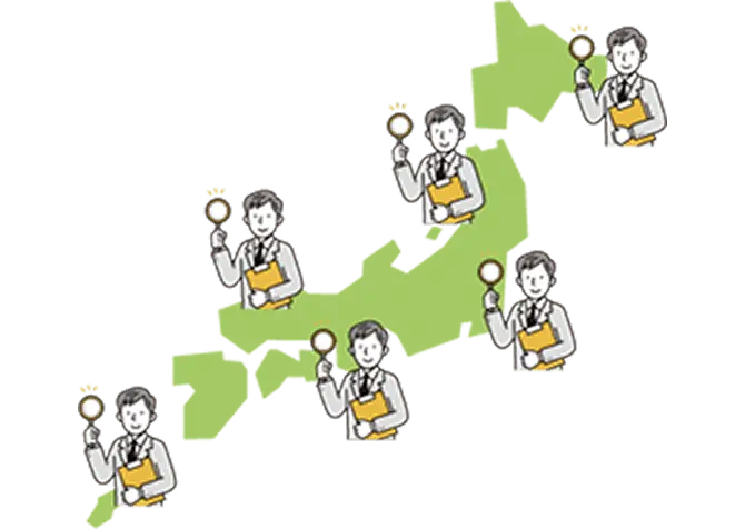 全国拠点とスタッフ配置のイメージ